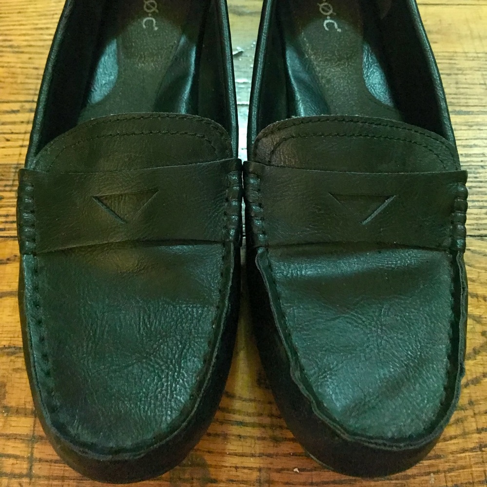 B.O.C. Black Leather Loafers